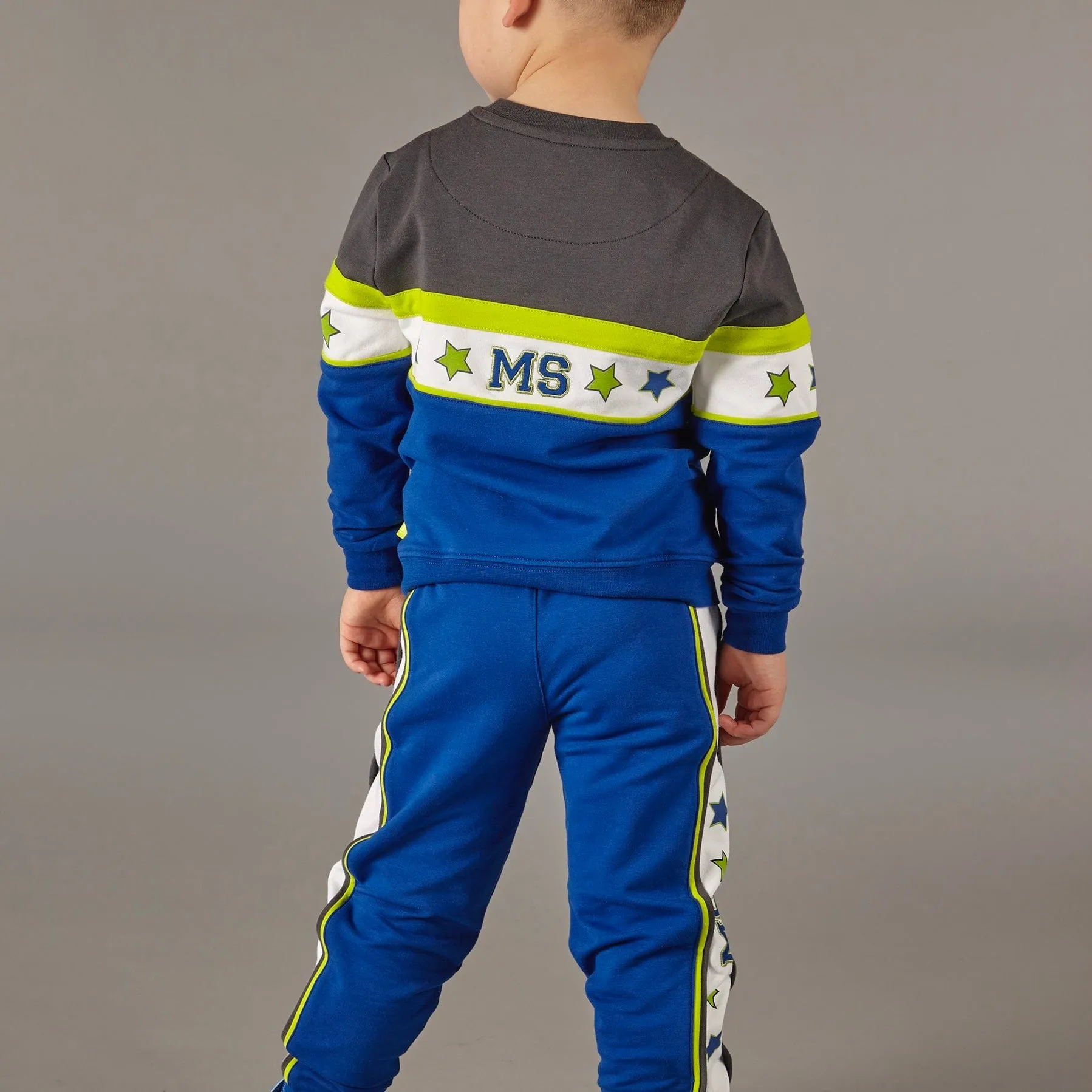MITCH & SON - Giovanni Colour Block Sweatshirt Set - Royal Blue