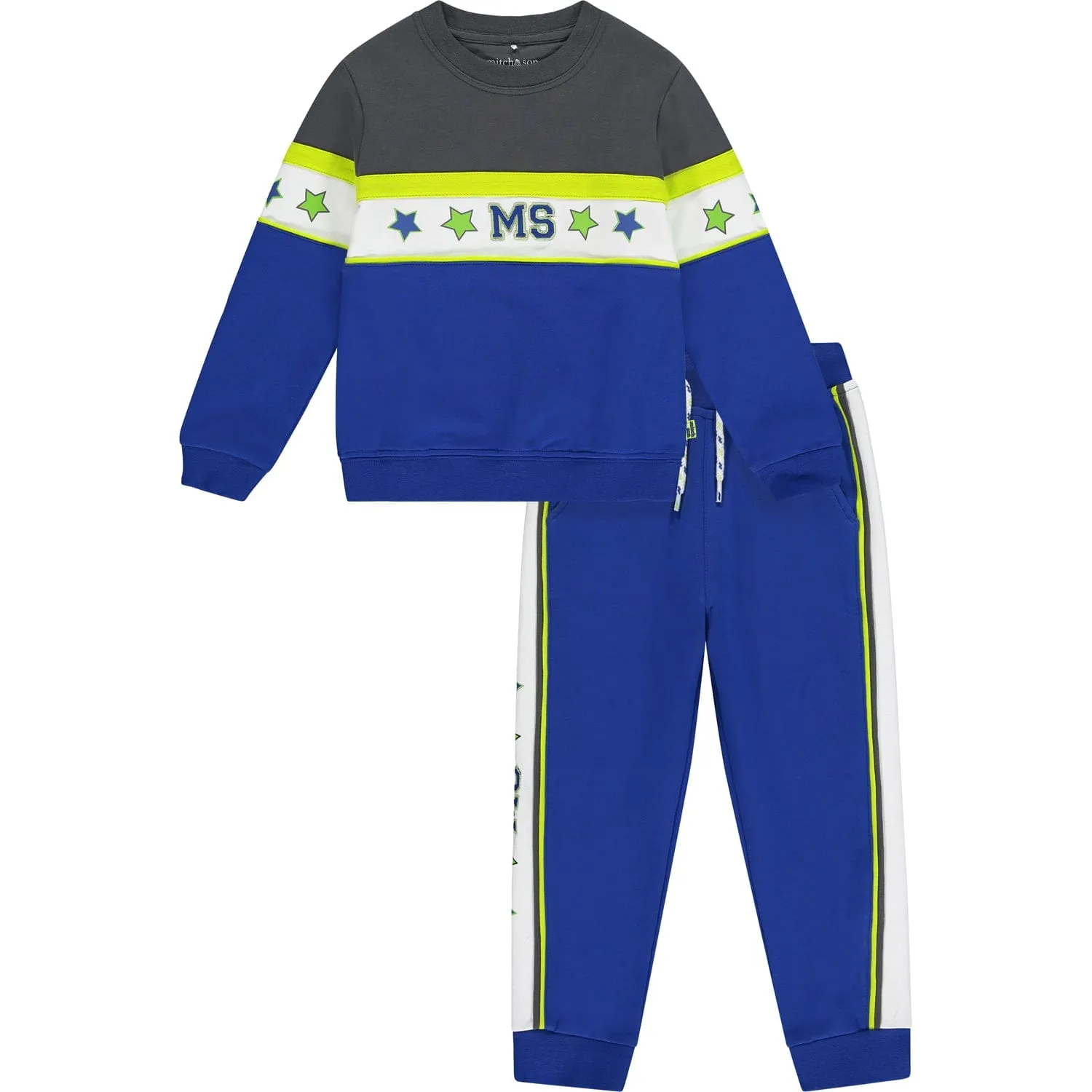 MITCH & SON - Giovanni Colour Block Sweatshirt Set - Royal Blue