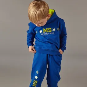 MITCH & SON - Guy Hooded Logo Tracksuit  - Royal Blue