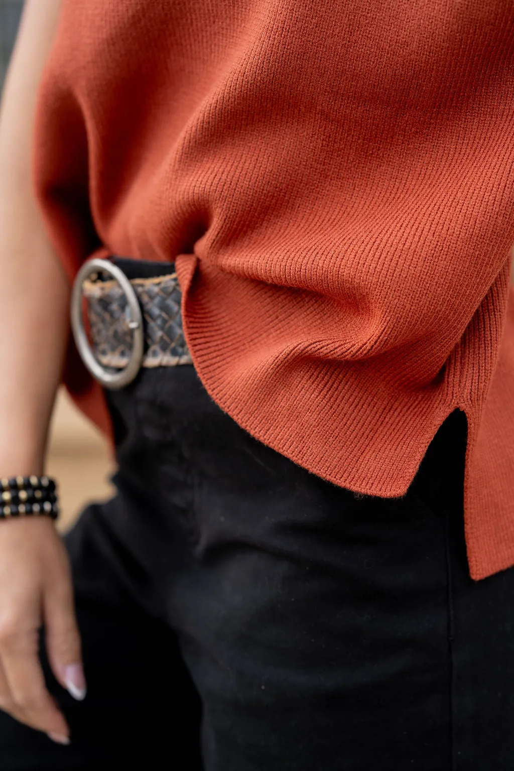 Mock Neck Short Sleeve Sweater