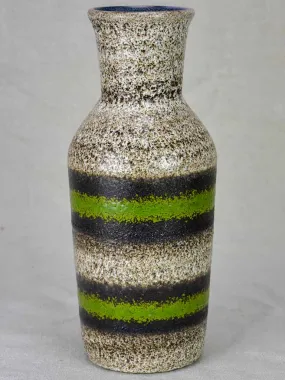 Modern vase - brown, green and black speckled 11¾"