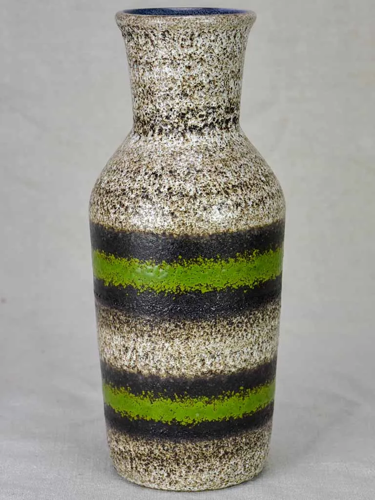 Modern vase - brown, green and black speckled 11¾"