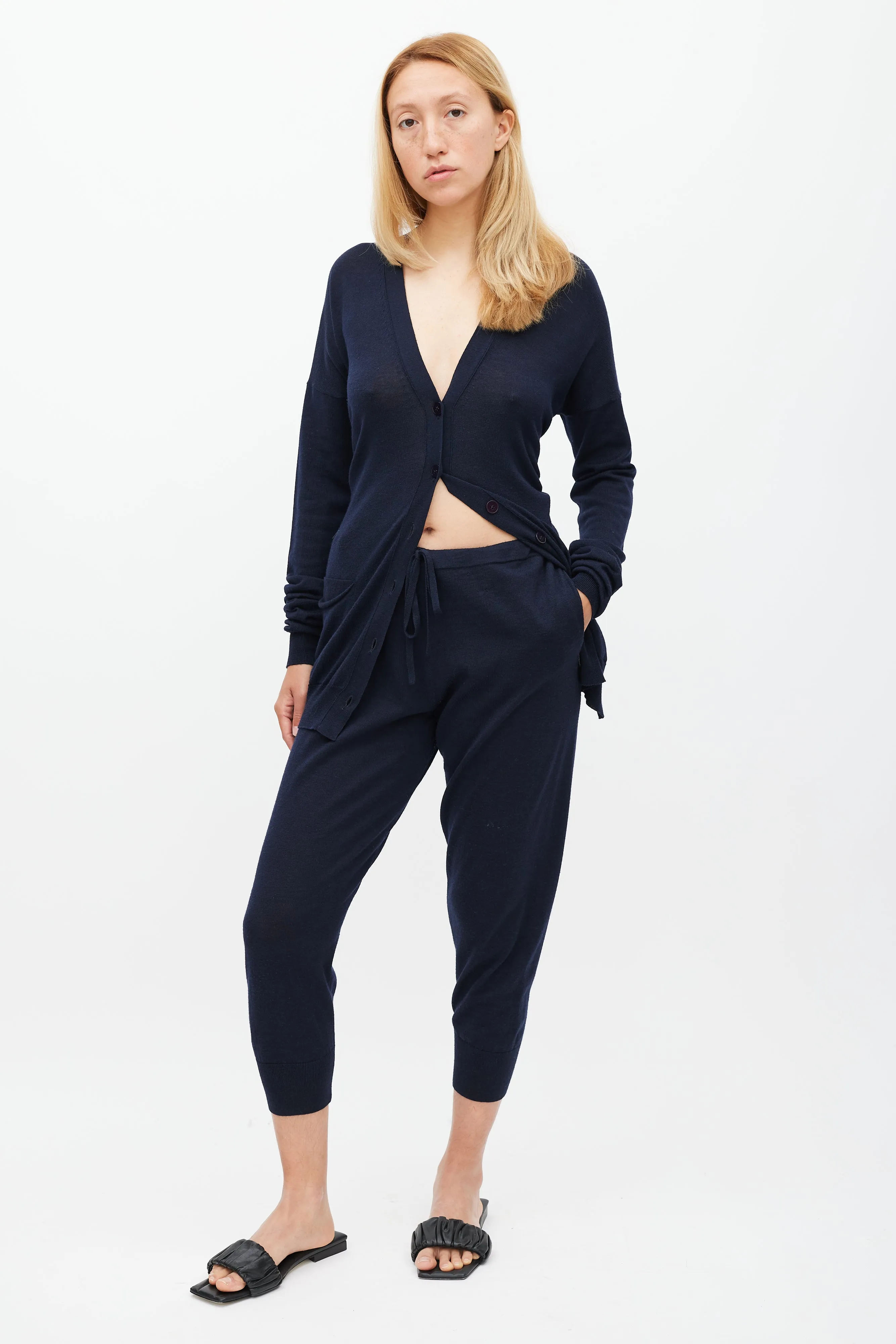 Navy Knit Co-Ord Set