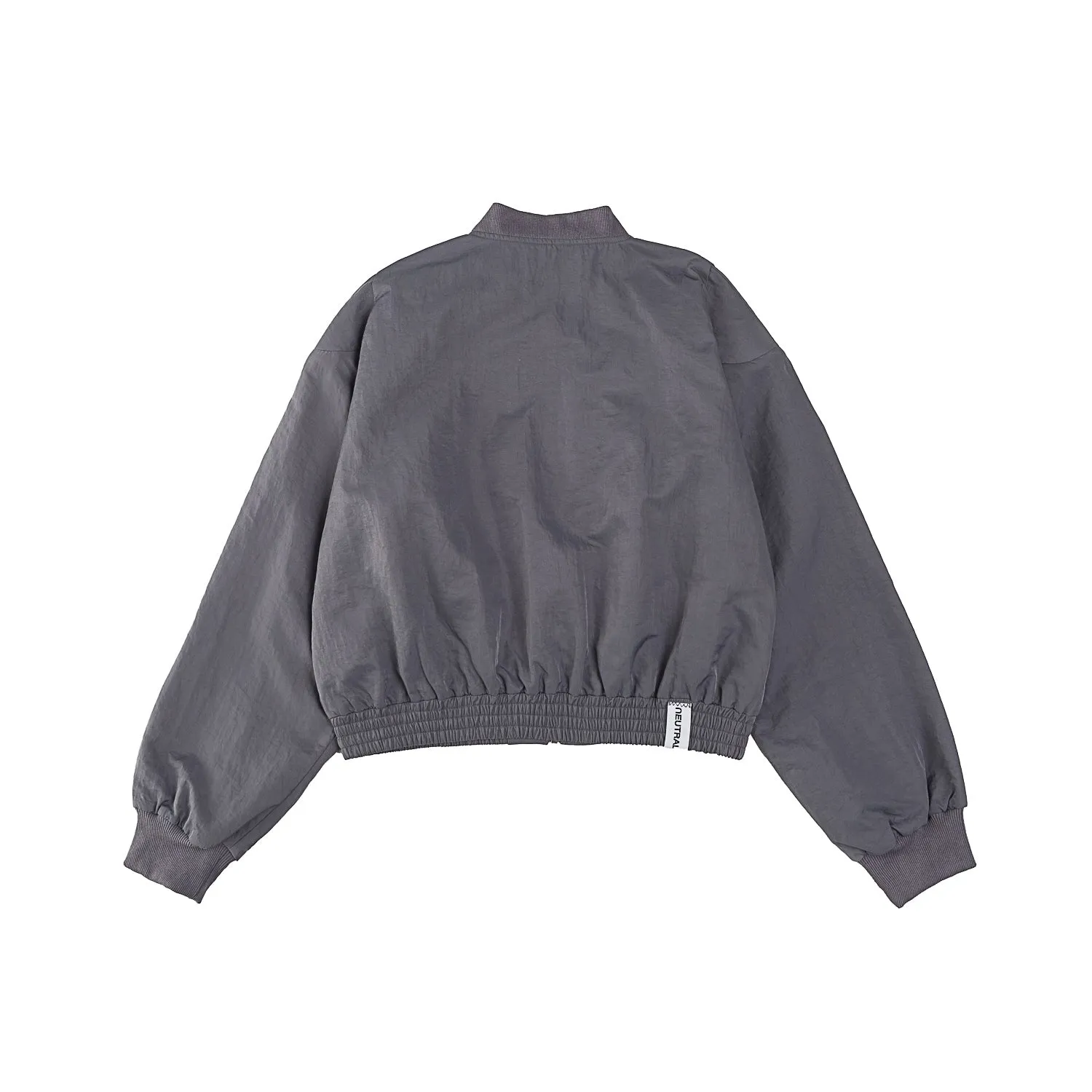 NEUTRAL SOCIETY CROPPED FLIGHT JACKET-DARK GREY