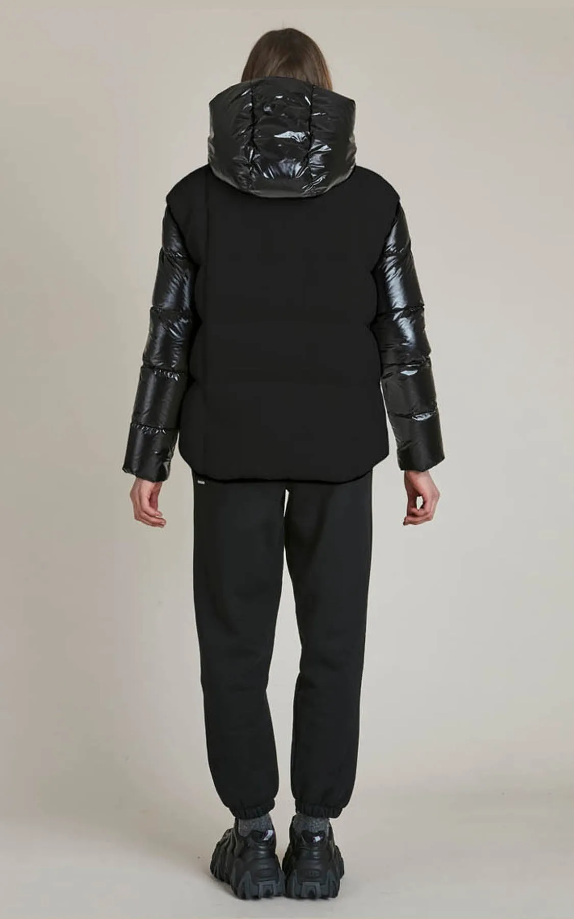 Nicole Benisti Mixed Media Faux Fur & Down Puffer 'Jasper'