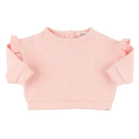 oh baby! Millie Slouch Sweatshirt - Pucker Hearts - Pale Pink