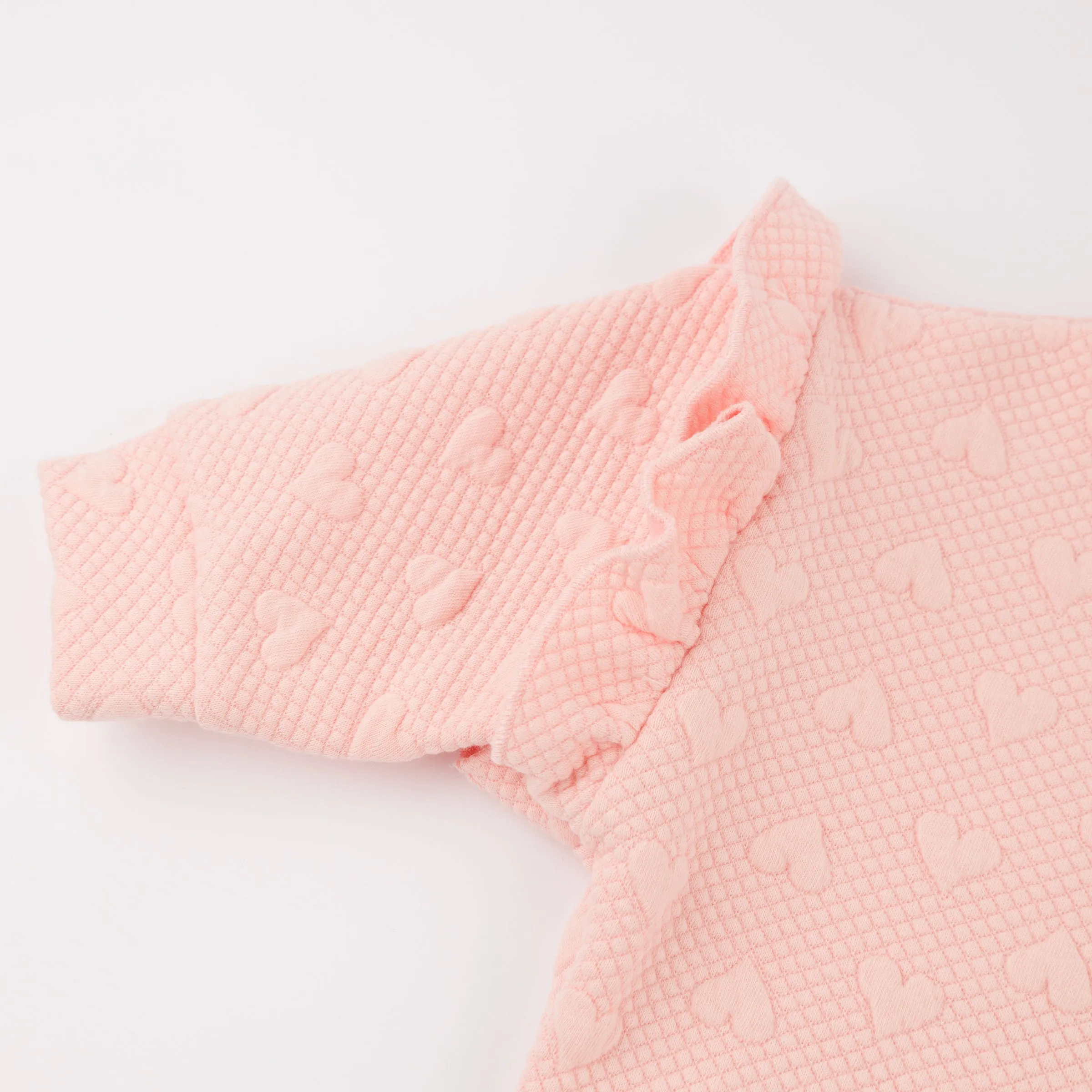 oh baby! Millie Slouch Sweatshirt - Pucker Hearts - Pale Pink
