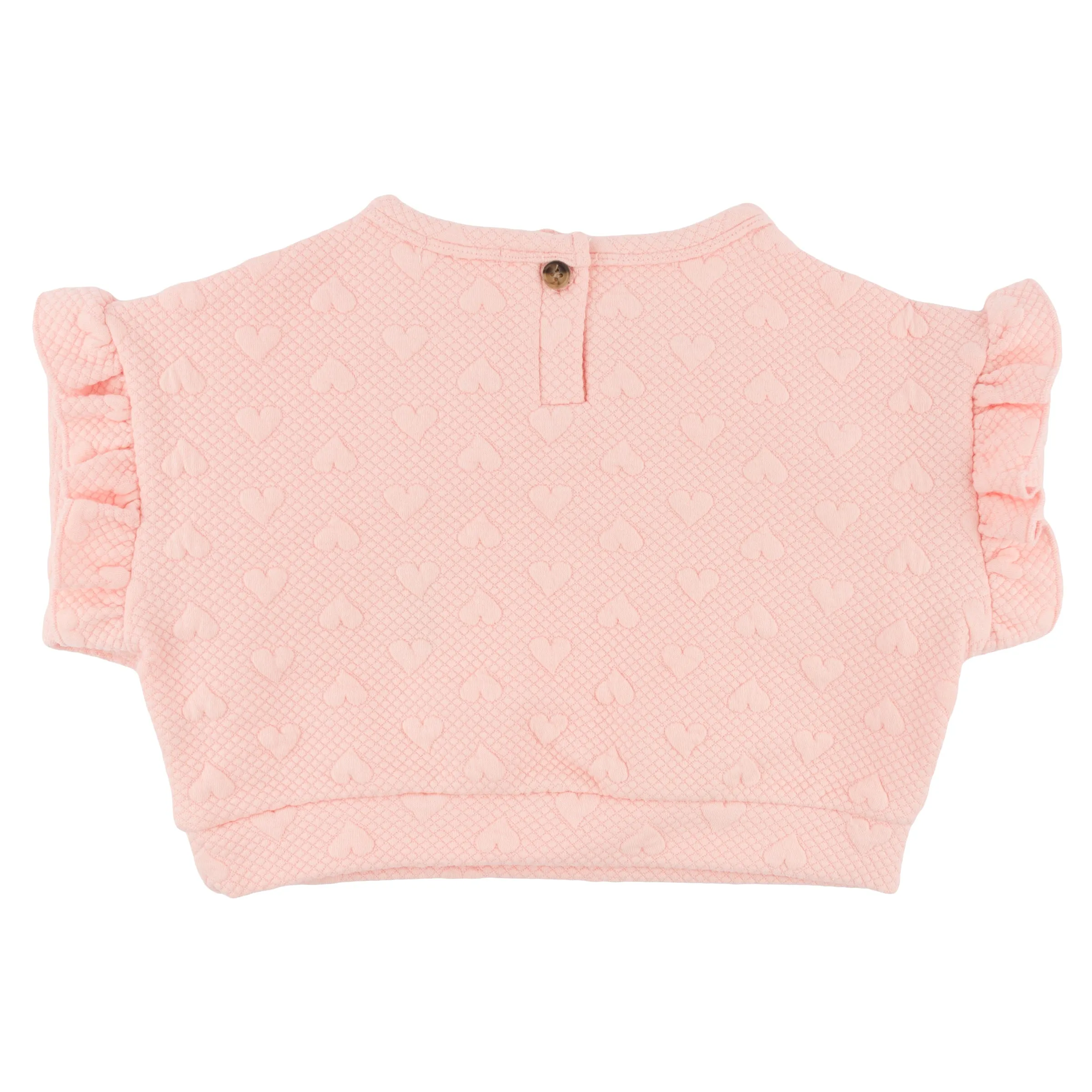 oh baby! Millie Slouch Sweatshirt - Pucker Hearts - Pale Pink