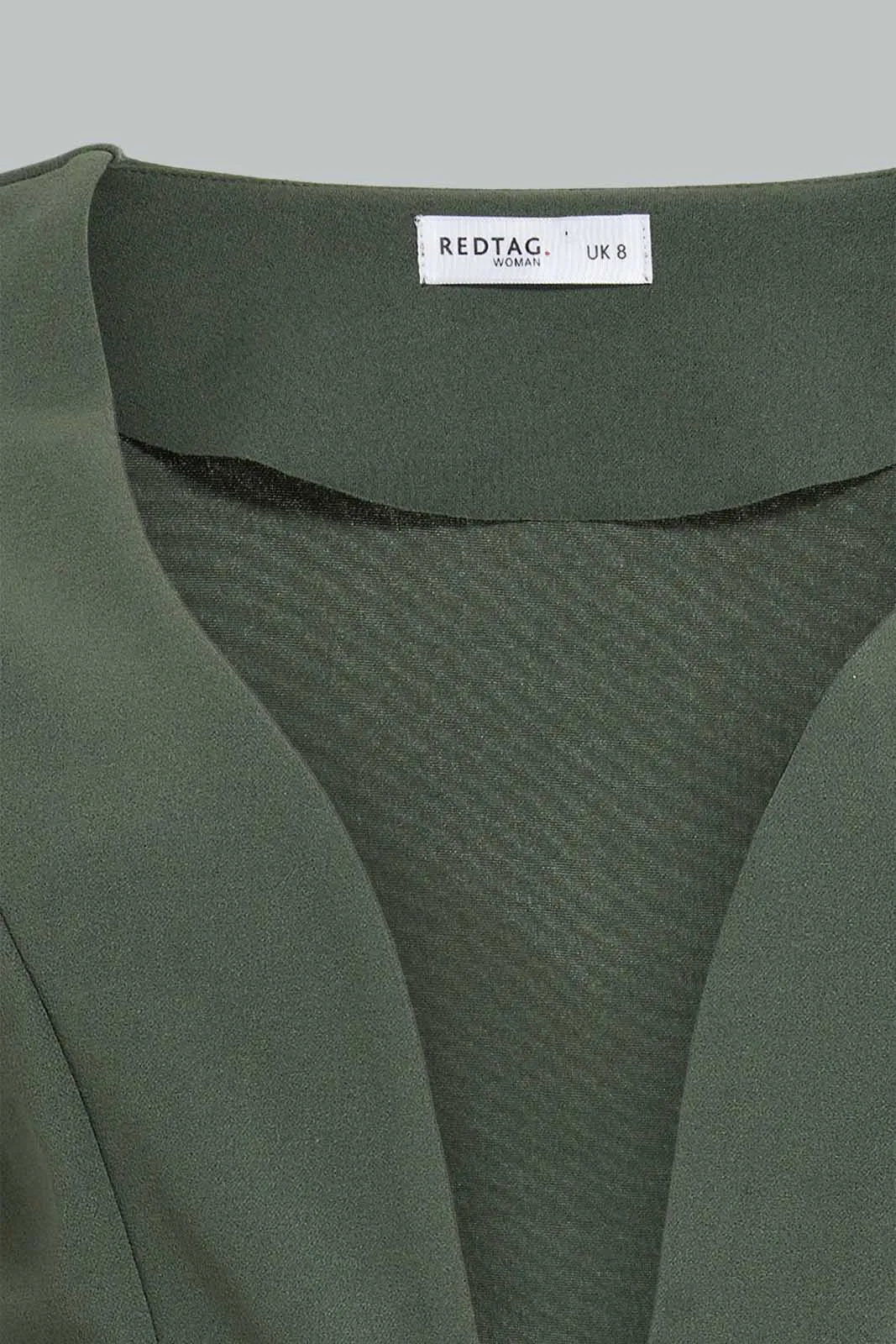 Olive Cropped Jacket For Women