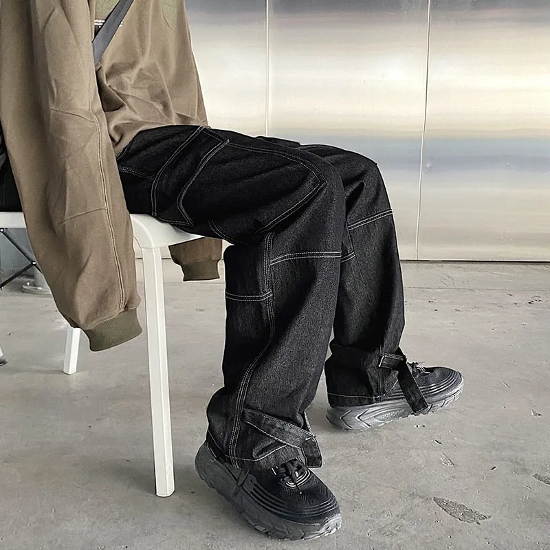 Oversize Side Pocket Style Loose Jeans