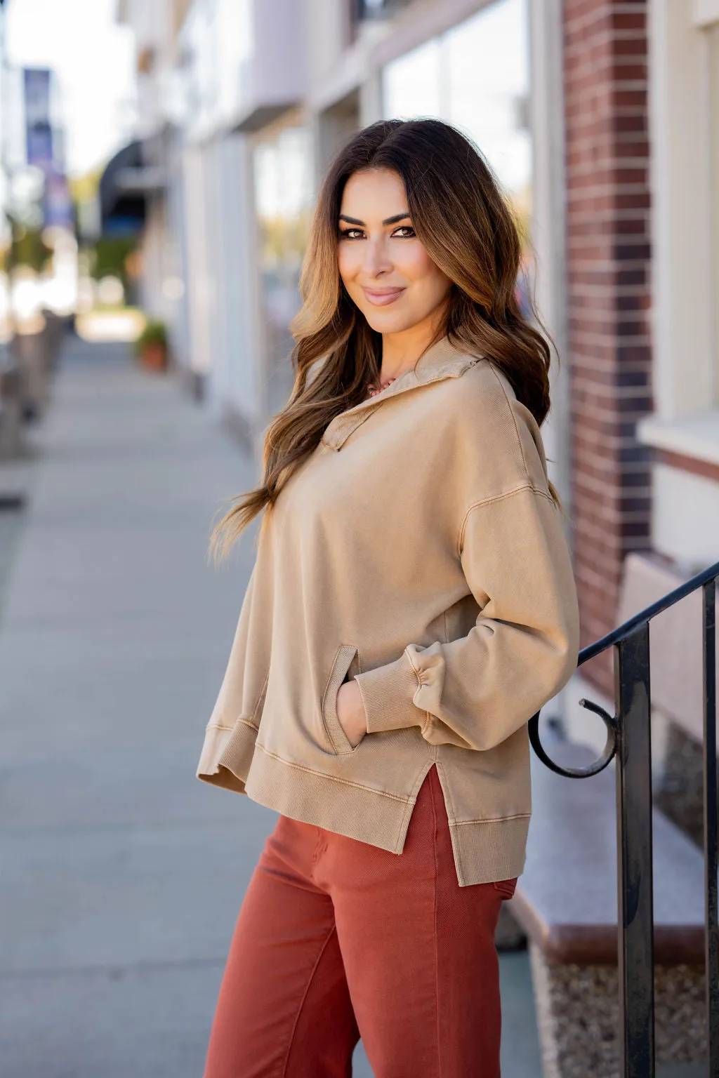 Oversized Side Slit Pullover