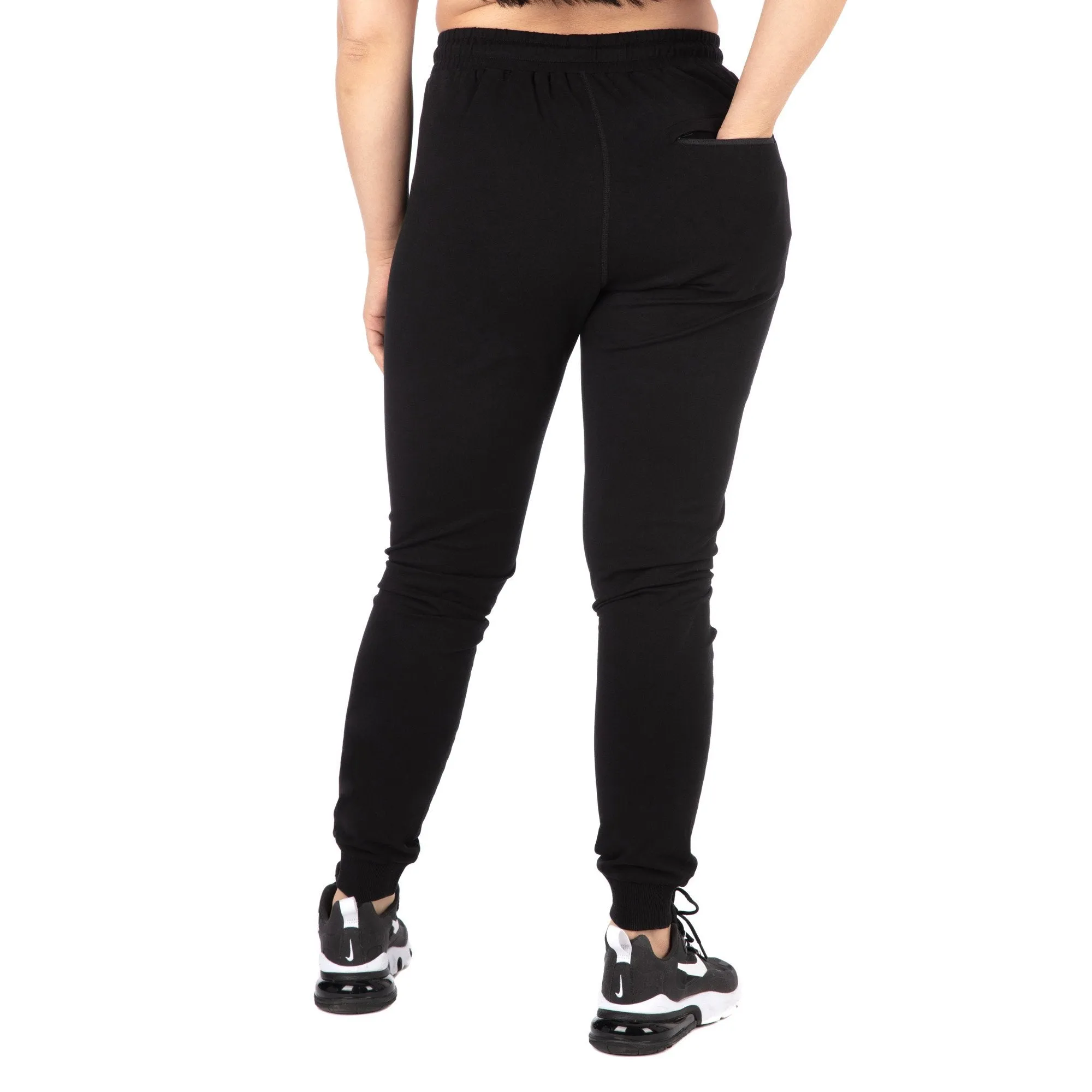 Pantaloni Lungi Femei TATAMI Logo - Negru & Rosu