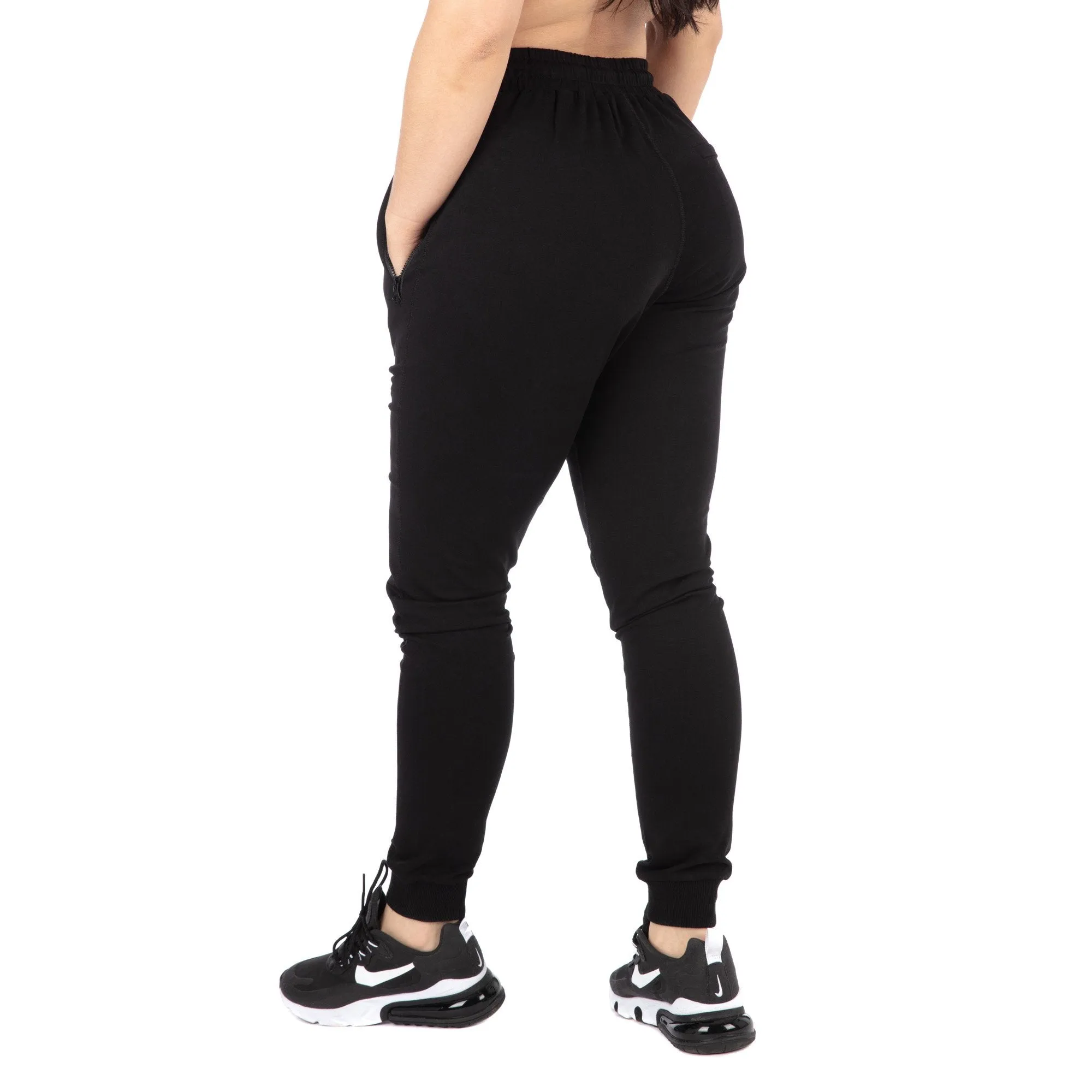 Pantaloni Lungi Femei TATAMI Logo - Negru & Rosu