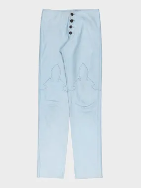 Patched Leather Flerknee Sailor Pants