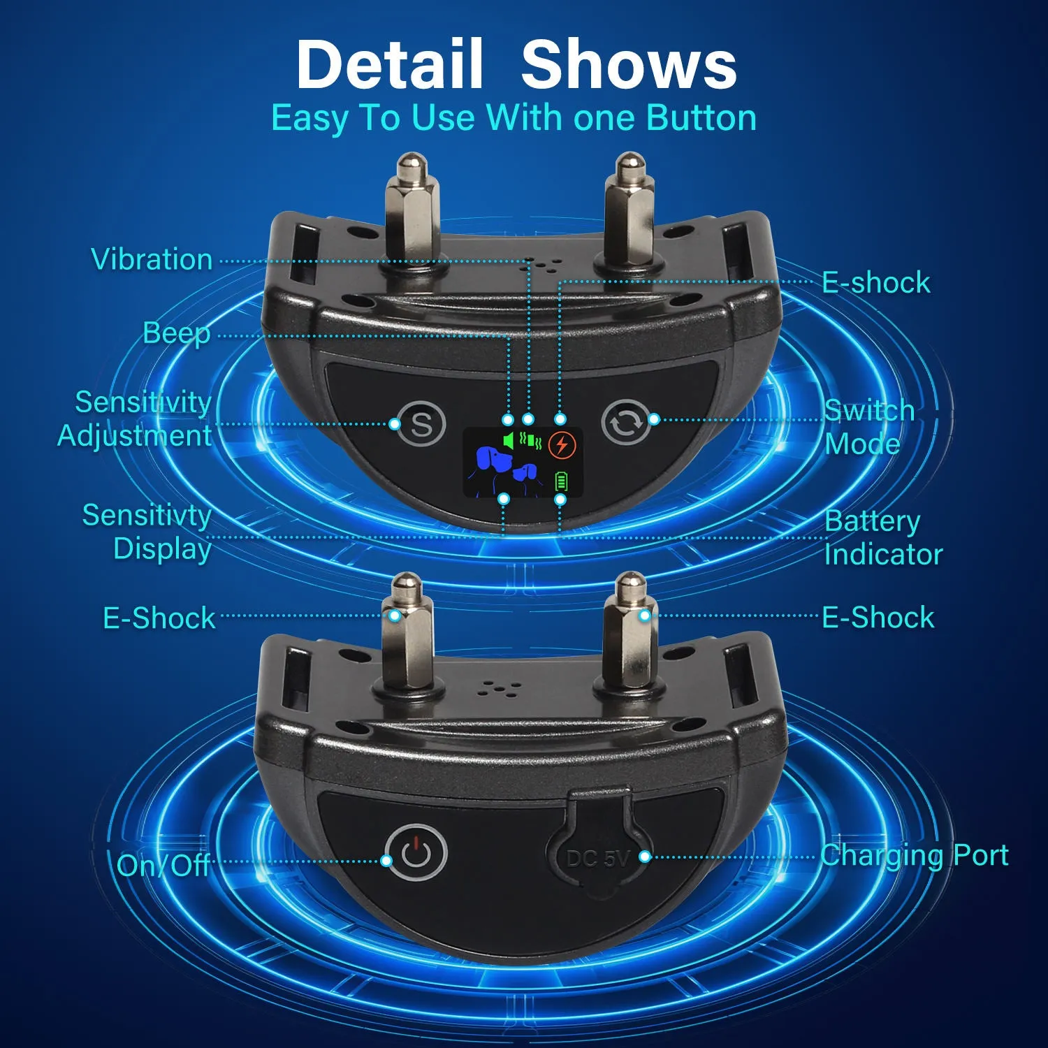 PD 259C AI Smart Shock Anti Barking Collar