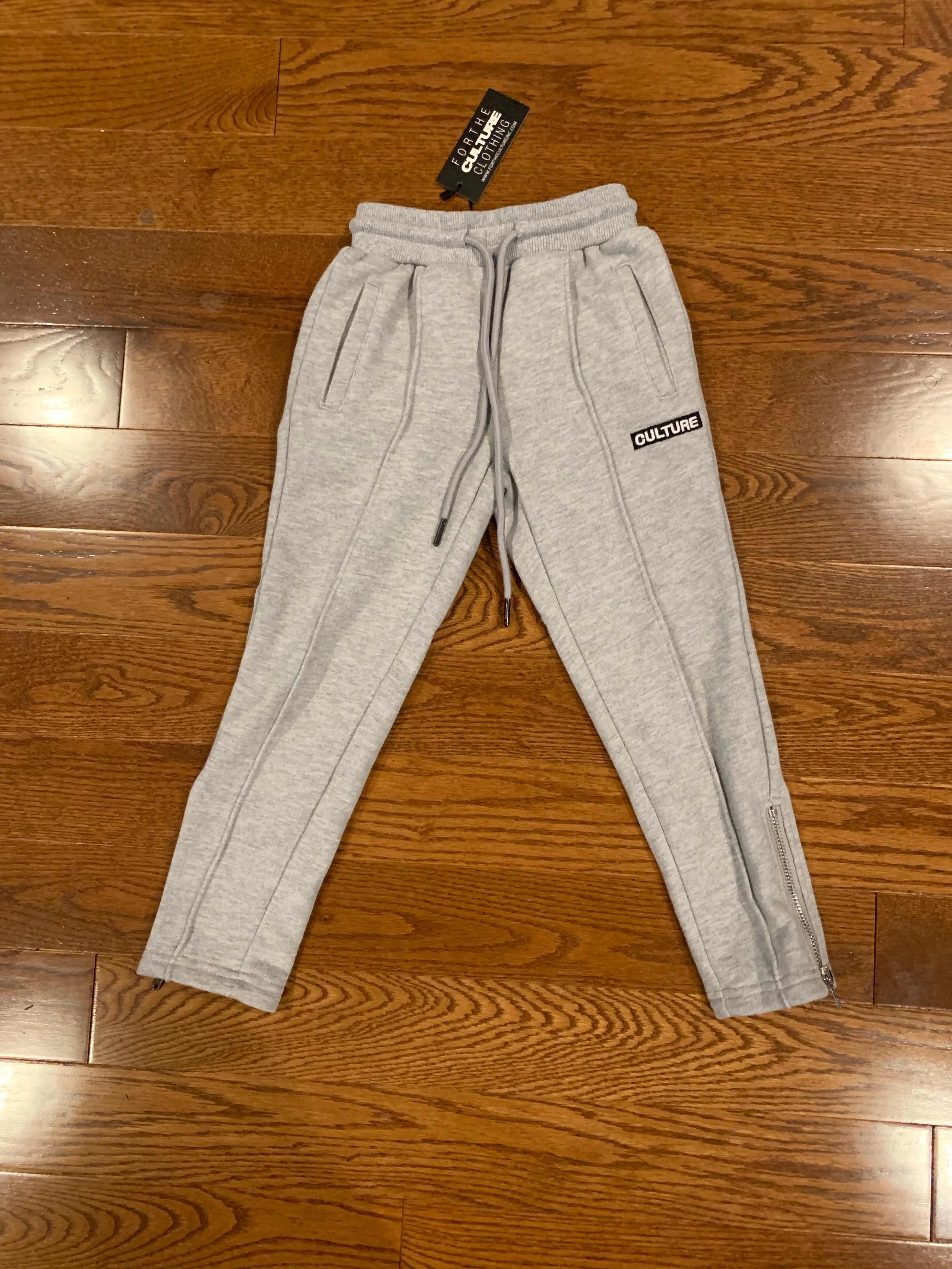 Pleated Block Culture Slim Fit Unisex Kids Joggers