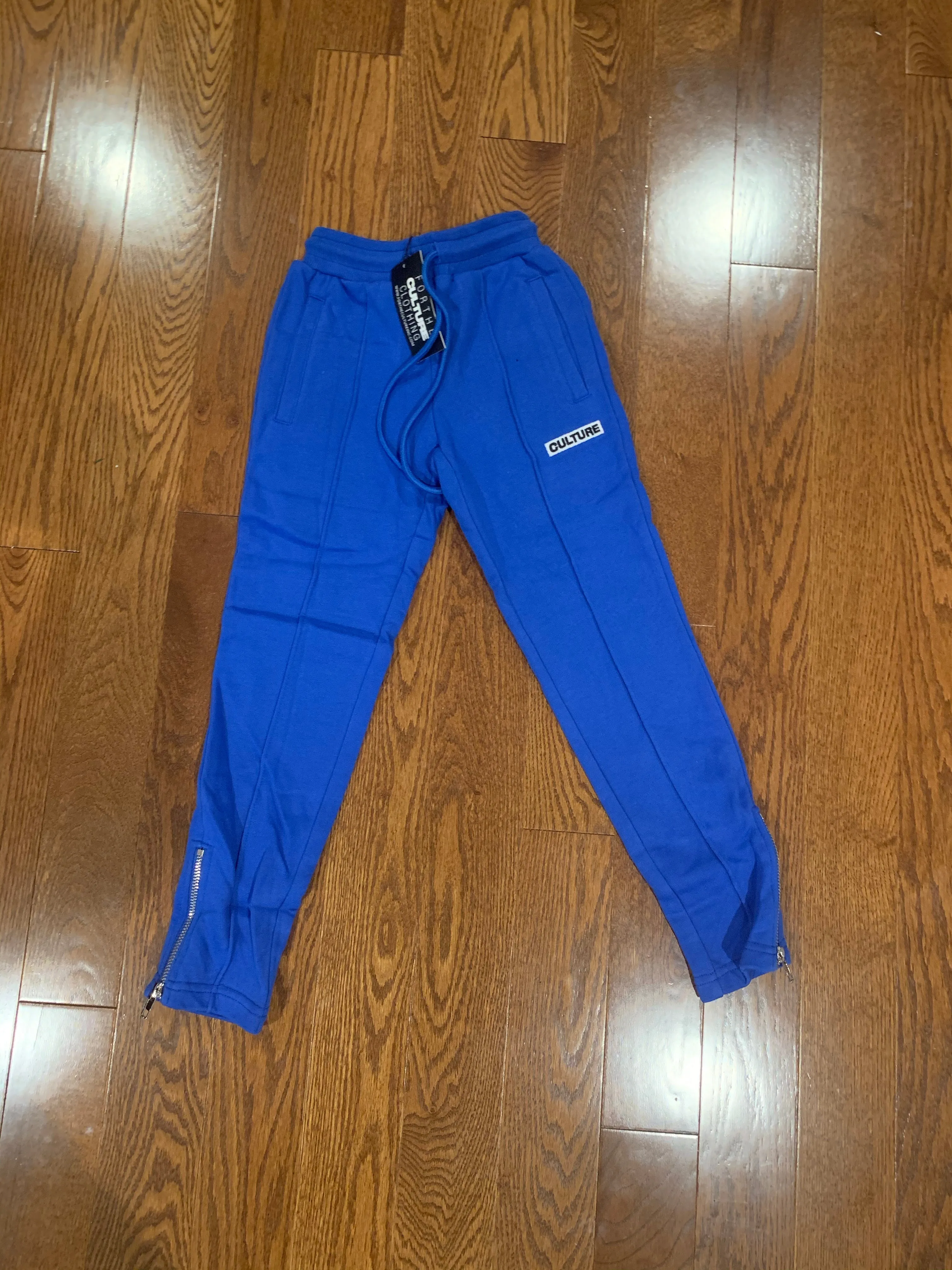 Pleated Block Culture Slim Fit Unisex Kids Joggers