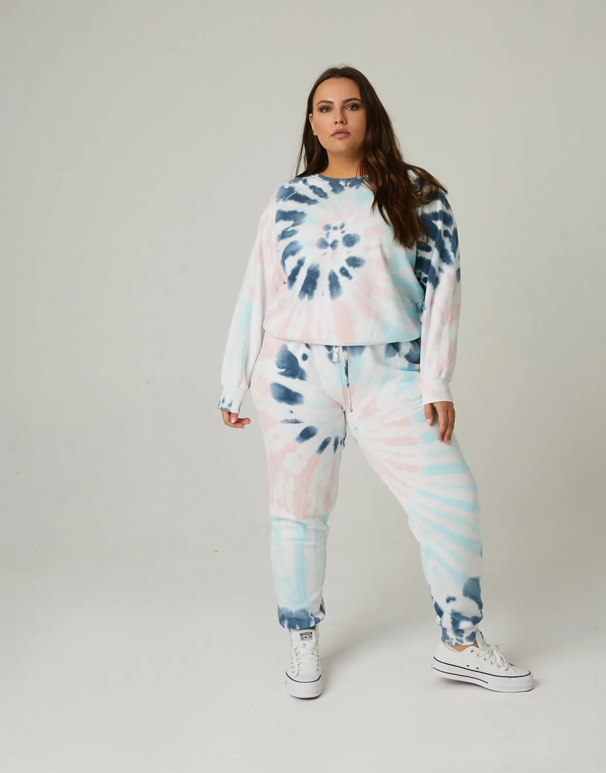 Plus Size Tie Dye Loungewear Set