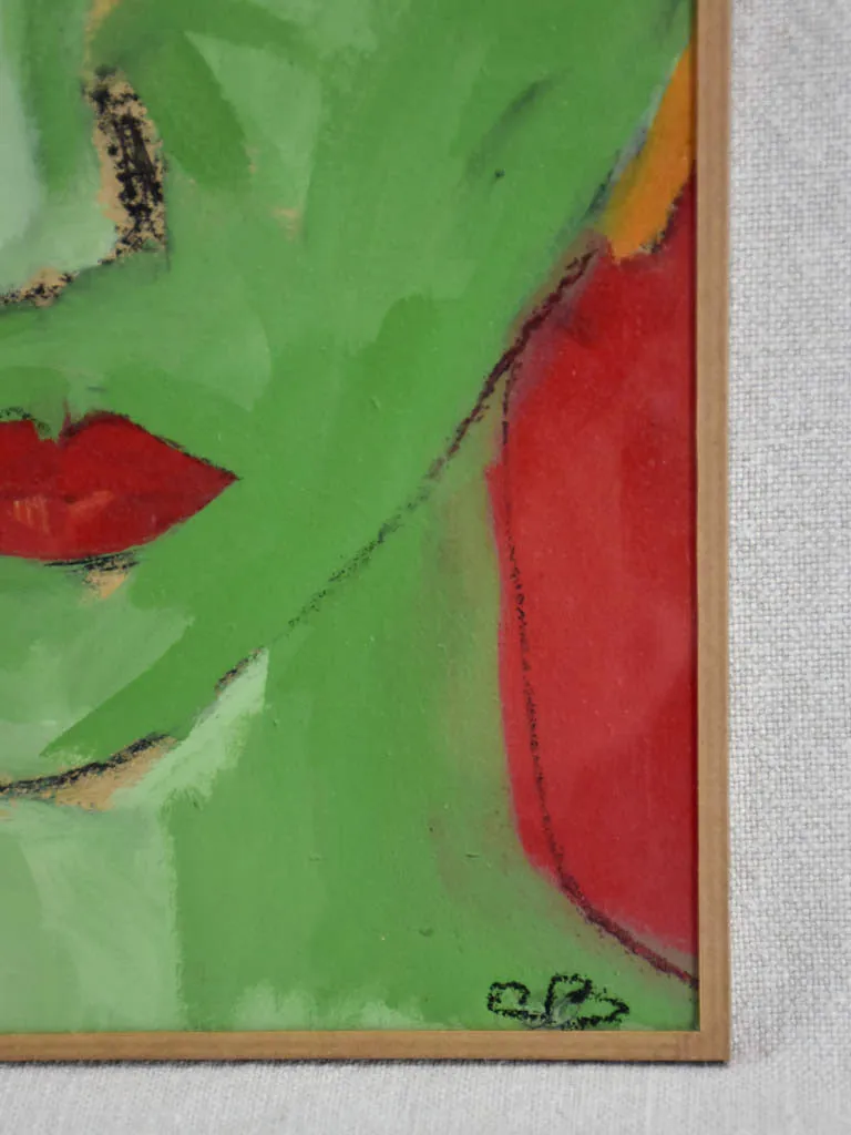 Portrait of lady with red hair by Caroline Beauzon 10¾" x 12½"