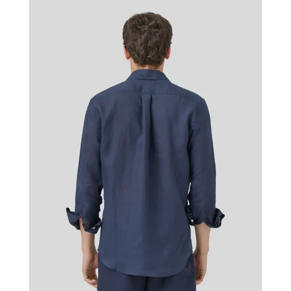 Portuguese Flannel Linen LS Shirt (navy)