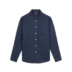 Portuguese Flannel Linen LS Shirt (navy)