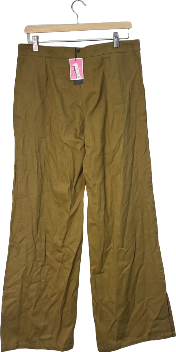 PrettyLittleThing Tan Flared Trousers UK 10