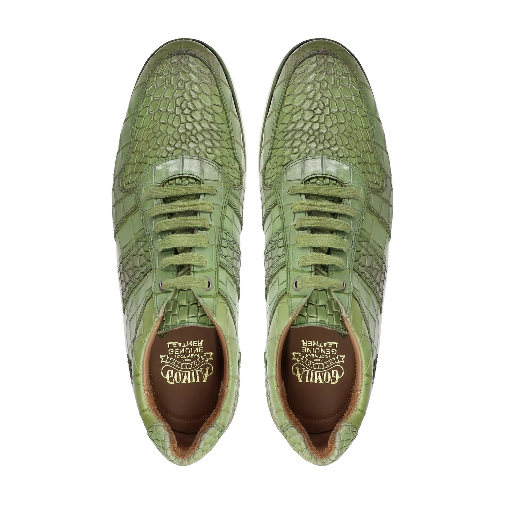 Rattenberg - Men's Light Green Calf Leather Jogger