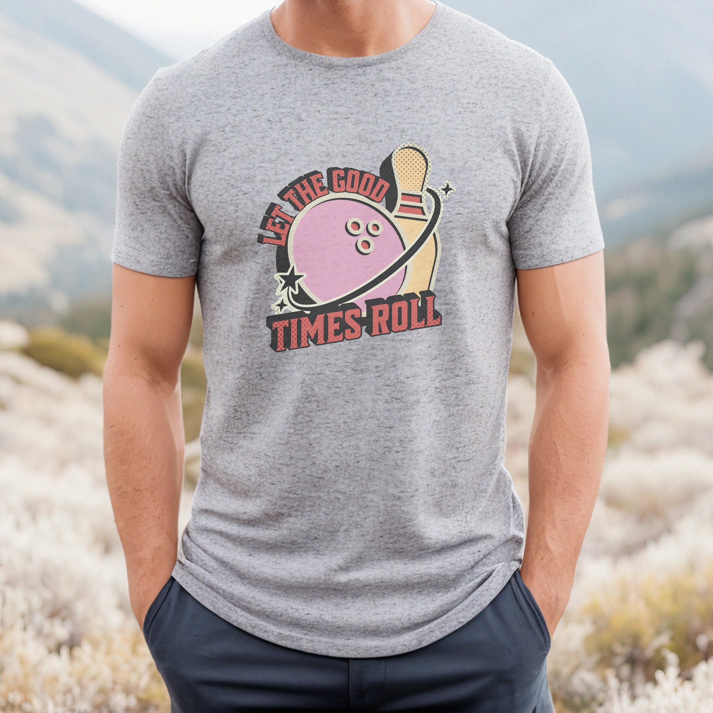 Retro Bowling Graphic T-Shirt, Let The Good Times Roll, Vintage Style Tee, Father's Day, Mother's Day