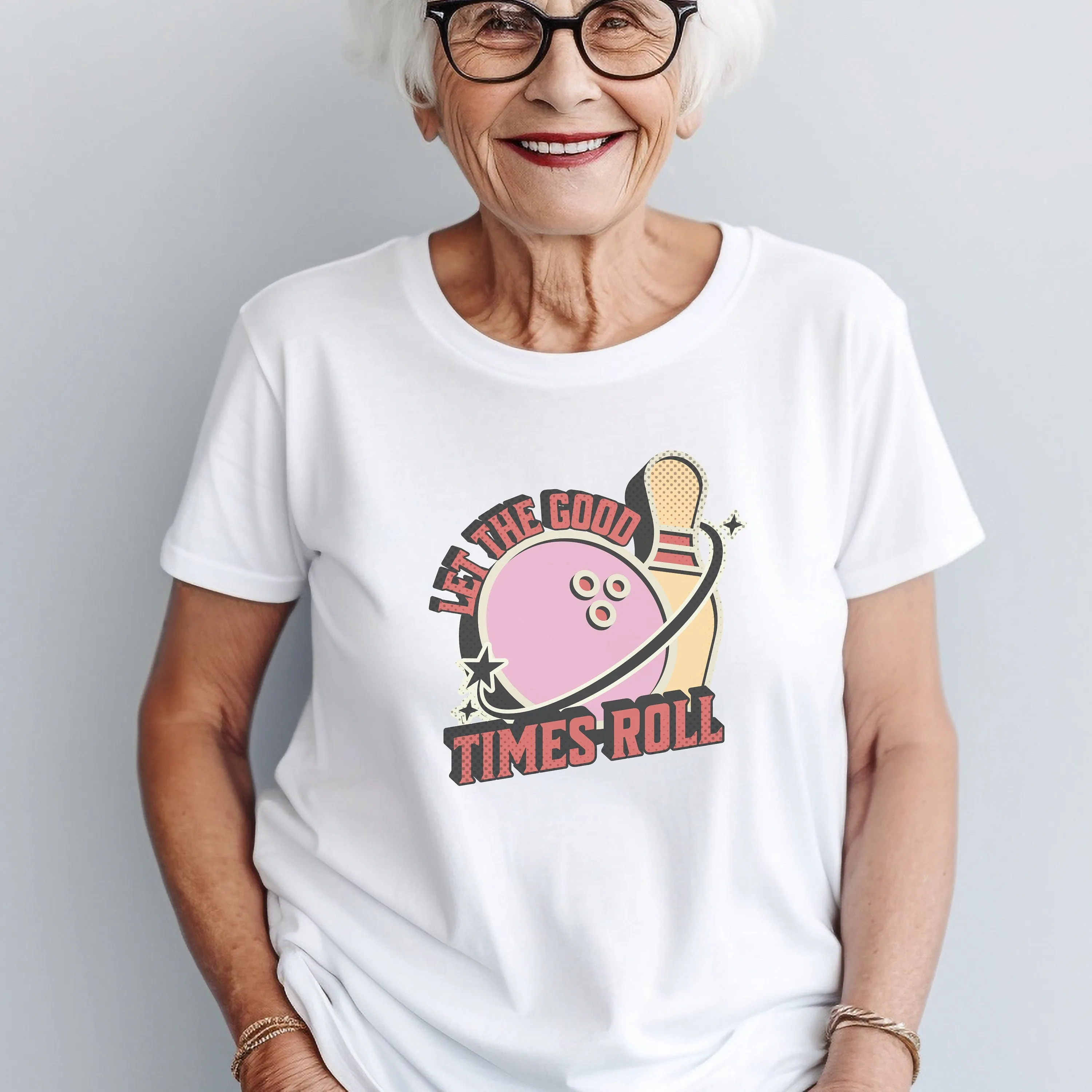 Retro Bowling Graphic T-Shirt, Let The Good Times Roll, Vintage Style Tee, Father's Day, Mother's Day