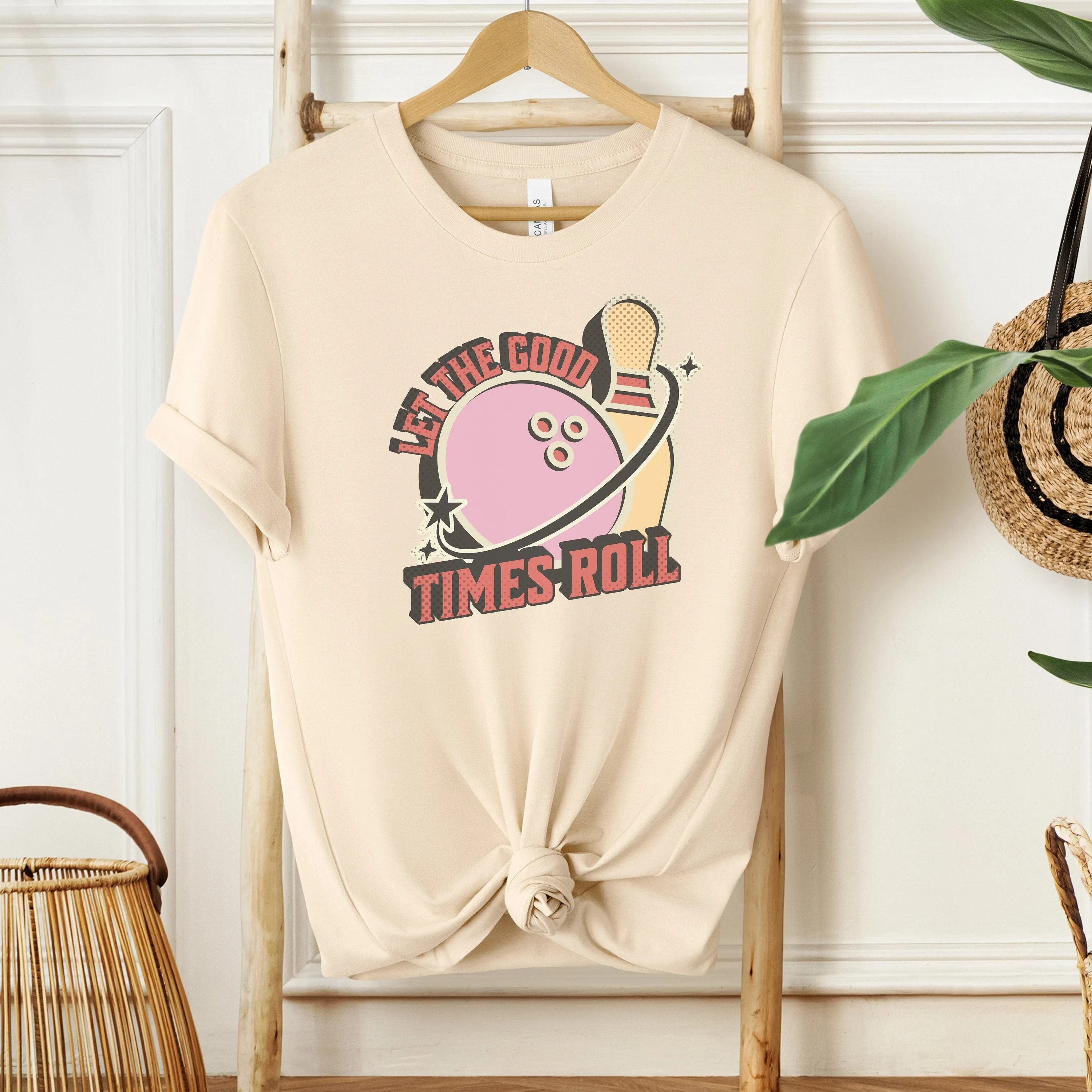 Retro Bowling Graphic T-Shirt, Let The Good Times Roll, Vintage Style Tee, Father's Day, Mother's Day