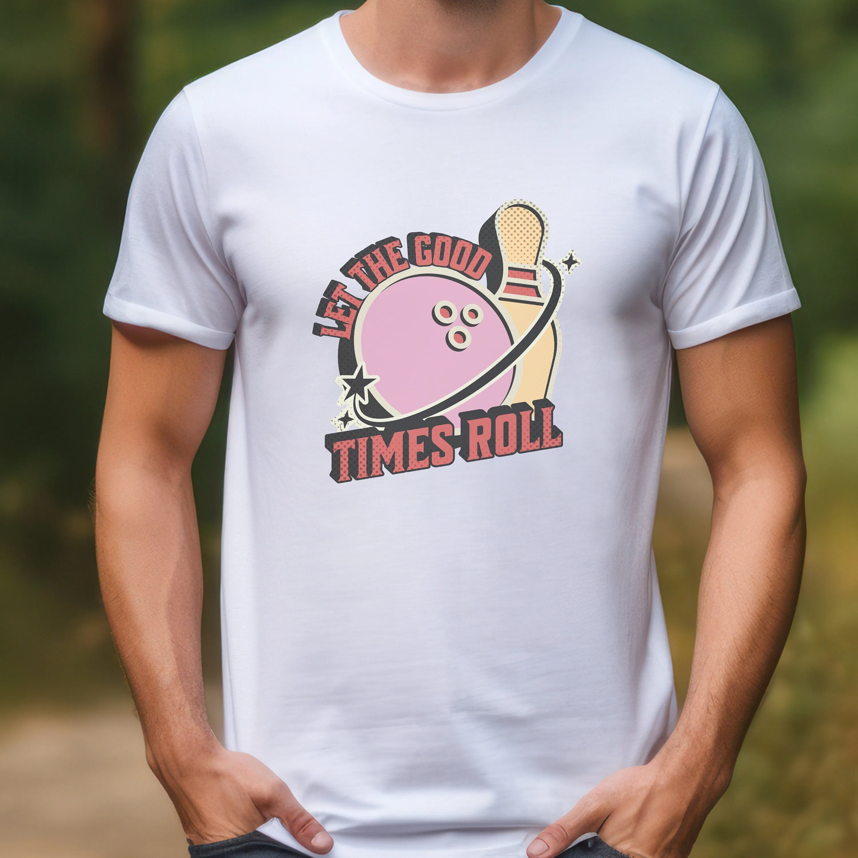 Retro Bowling Graphic T-Shirt, Let The Good Times Roll, Vintage Style Tee, Father's Day, Mother's Day