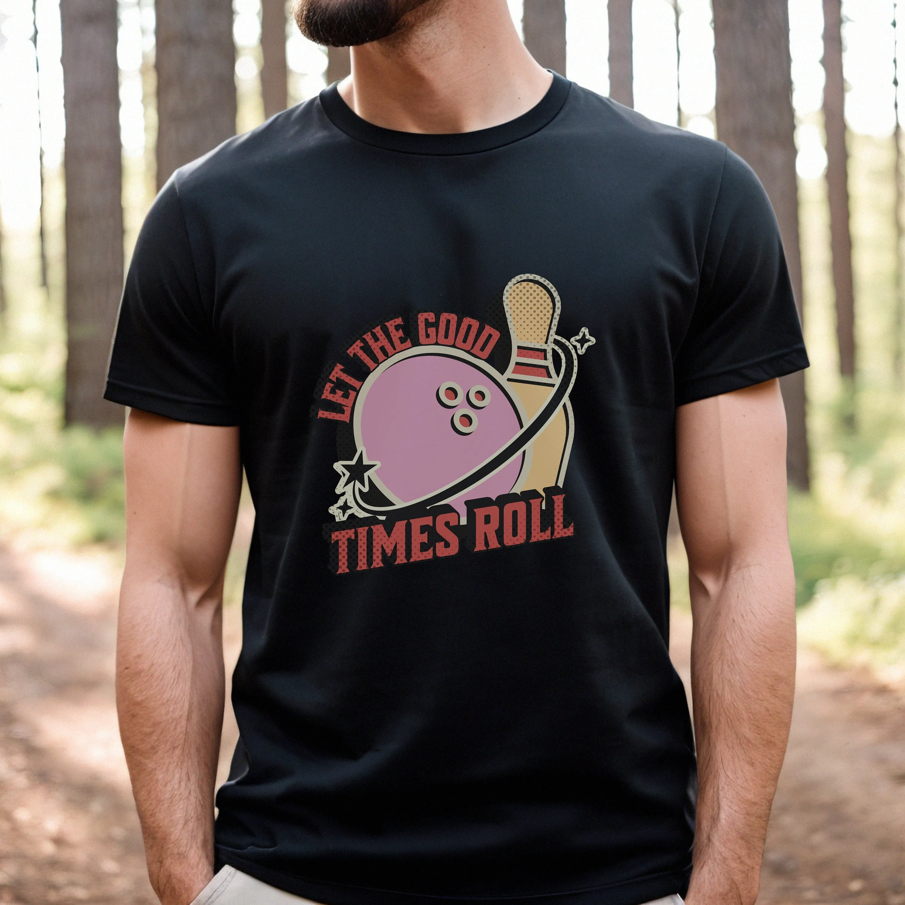 Retro Bowling Graphic T-Shirt, Let The Good Times Roll, Vintage Style Tee, Father's Day, Mother's Day