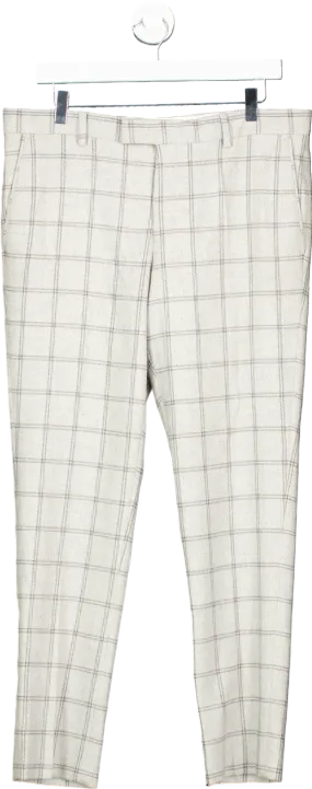River Island Grey Check Trousers UK 34S