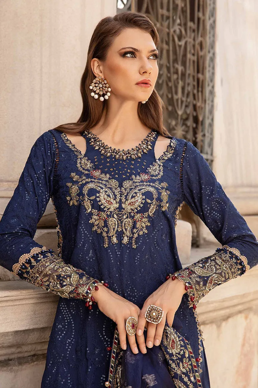 SATEEN'24-Unstitched Embroidered Cotton Satin Suit | CST-804