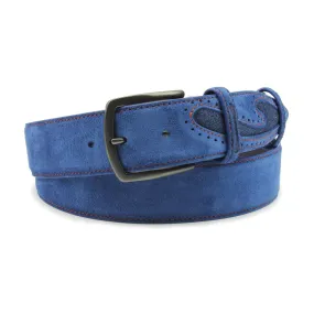 Silverado Ink Suede Denim Insert Belt