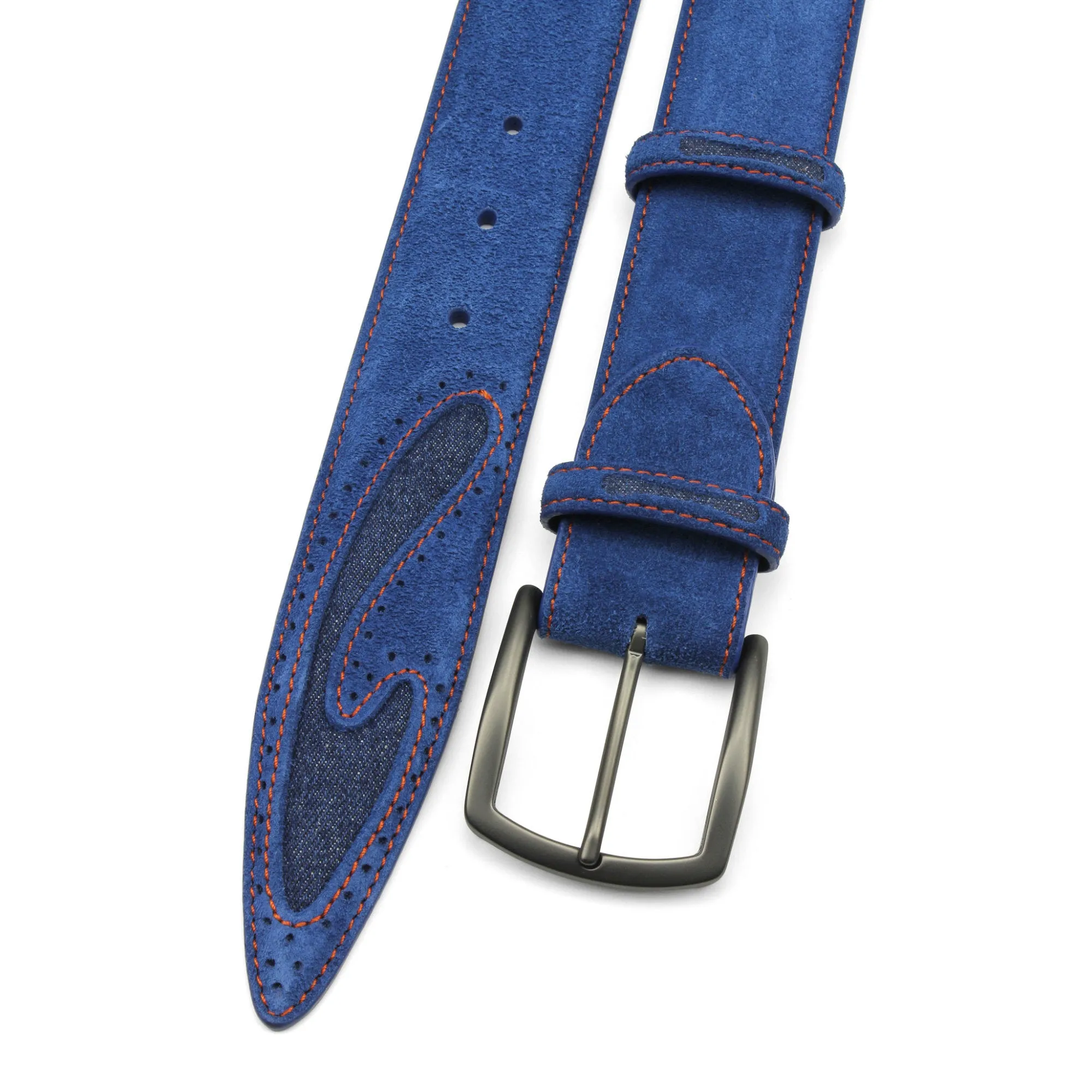 Silverado Ink Suede Denim Insert Belt