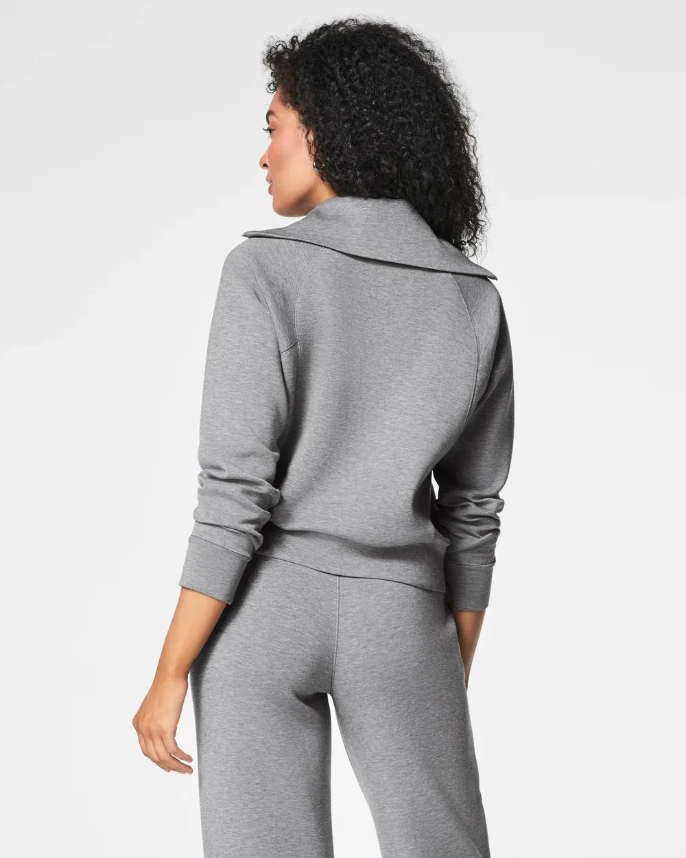 Spanx AirEssentials Heather Grey Half Zip