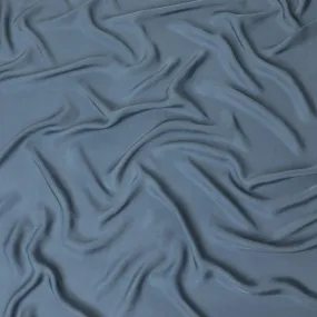 Steel blue plain 100% Biodegradable cupro fabric -D13952