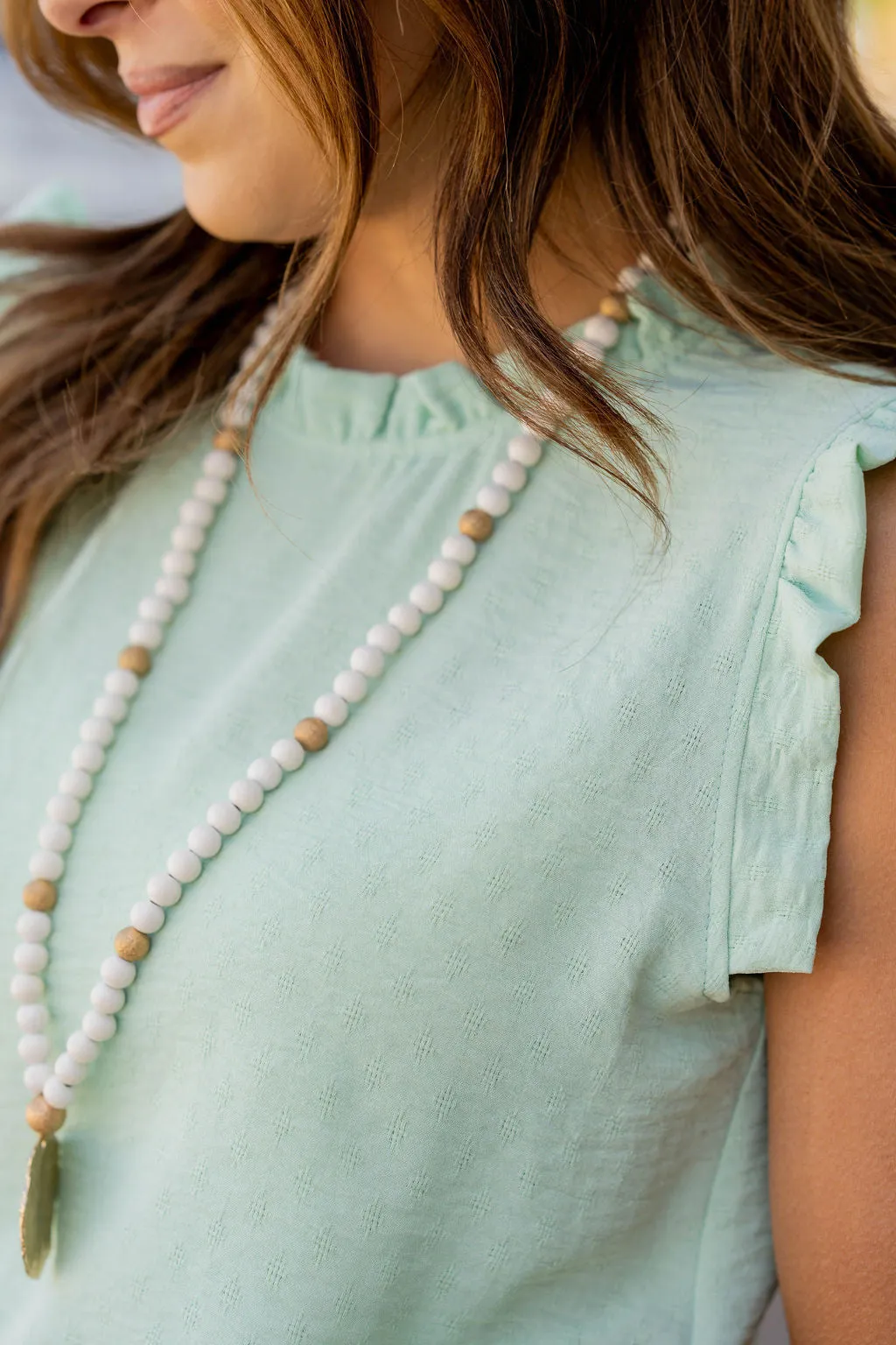 Stitched Dots Cinched Trim Tank