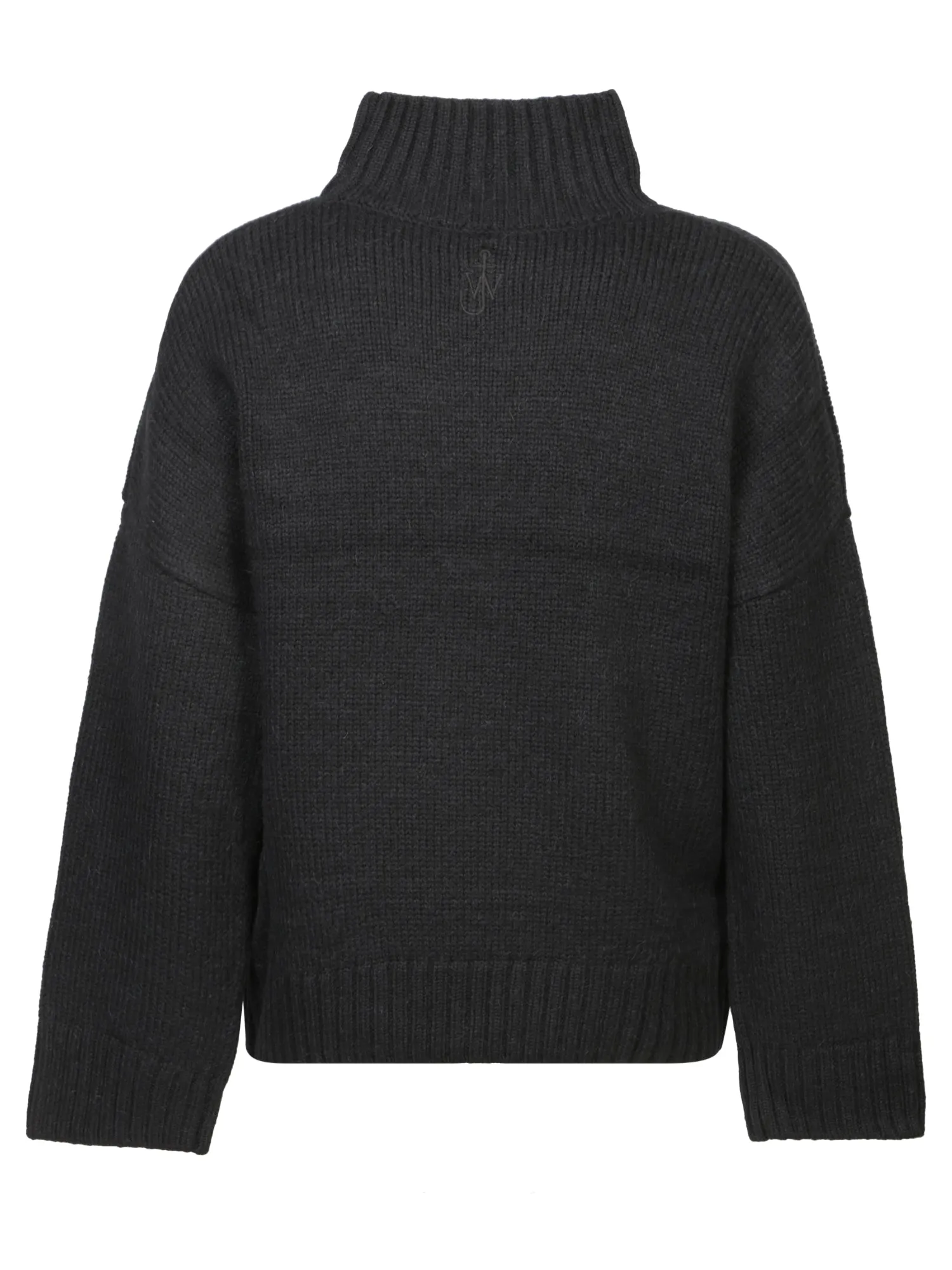 Sweater with Black Leather Pocket