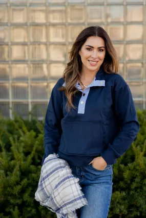 Thin Stripe Accented Pullover