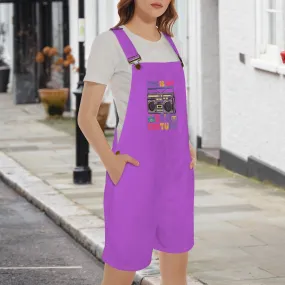 This is my 80's Costume Amethyst Unisex Shorts Suspender Jumpsuit