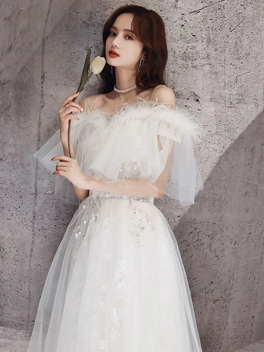 Unique Sweetheart Neck A line Long Prom Dress, Lace Long Formal Graduation Evening Dresses