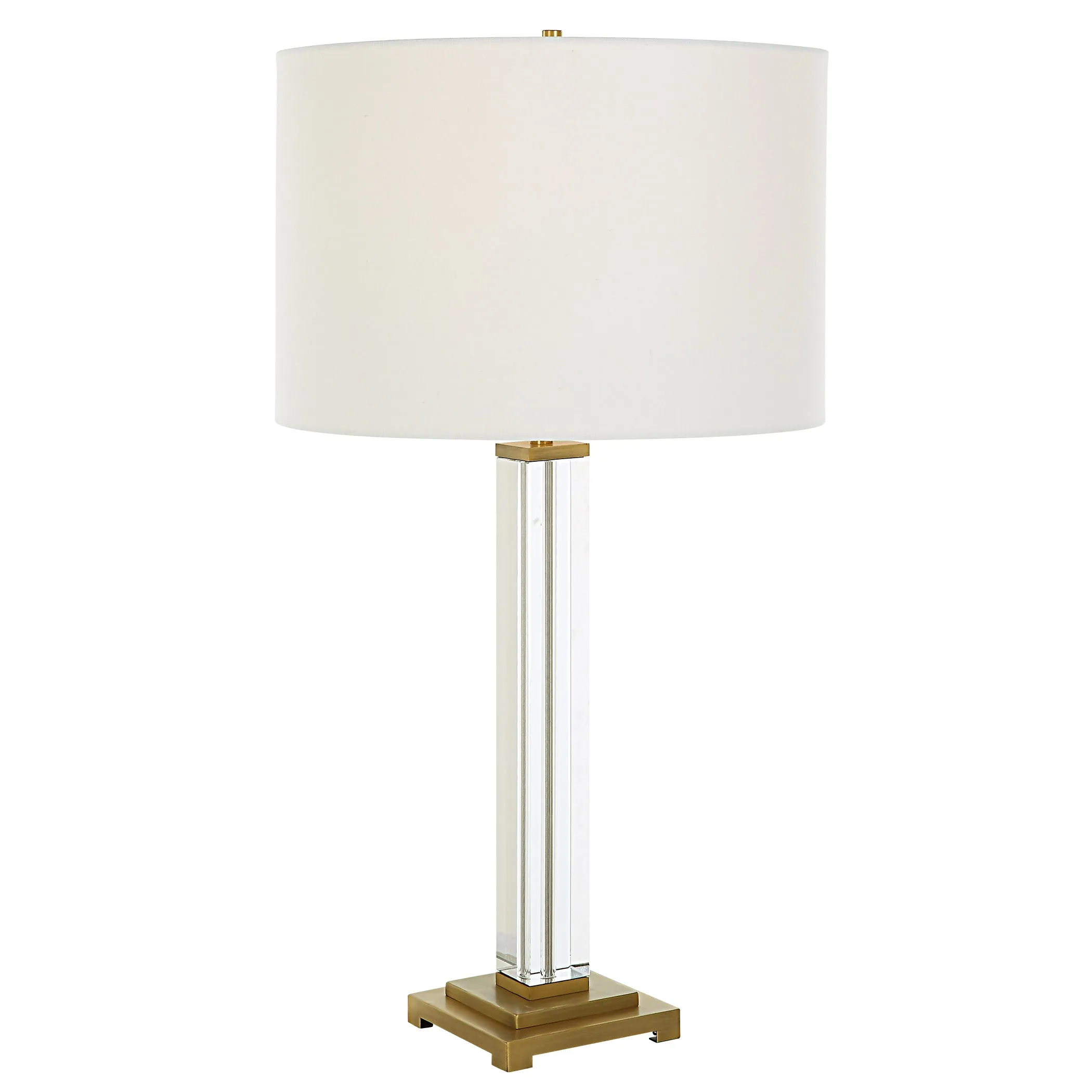 Uttermost Crystal Column Table Lamp