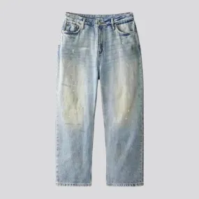 Vintage light wash baggy men's jeans