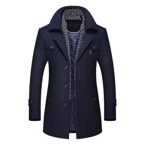 Winter men thickened wool coat