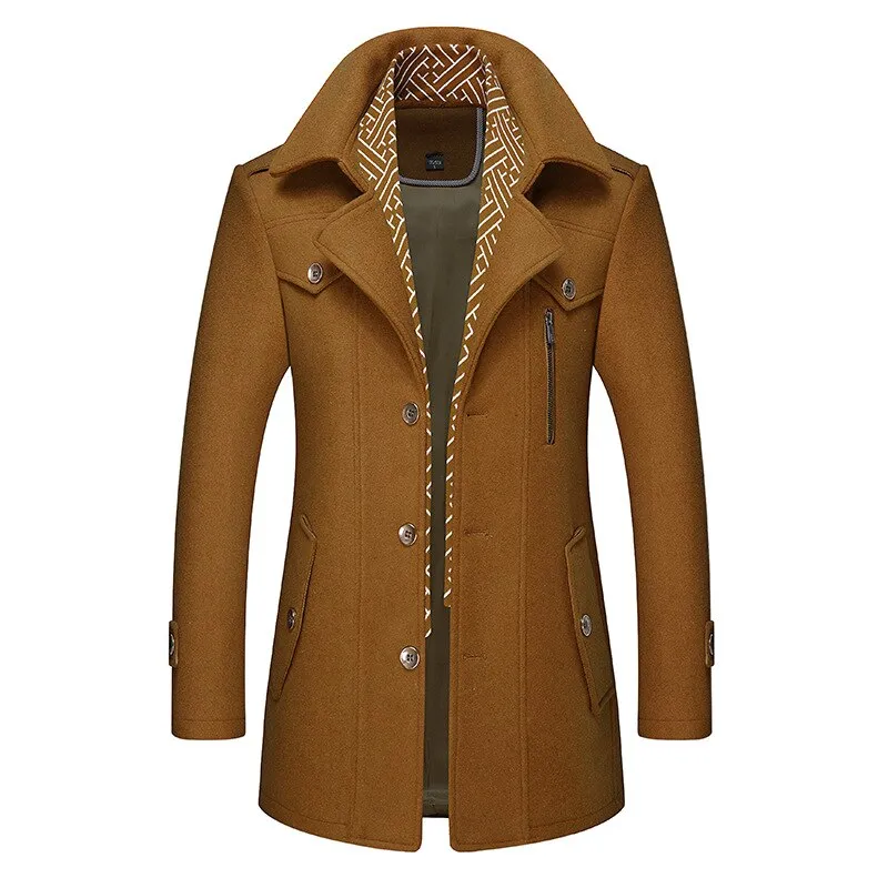 Winter men thickened wool coat