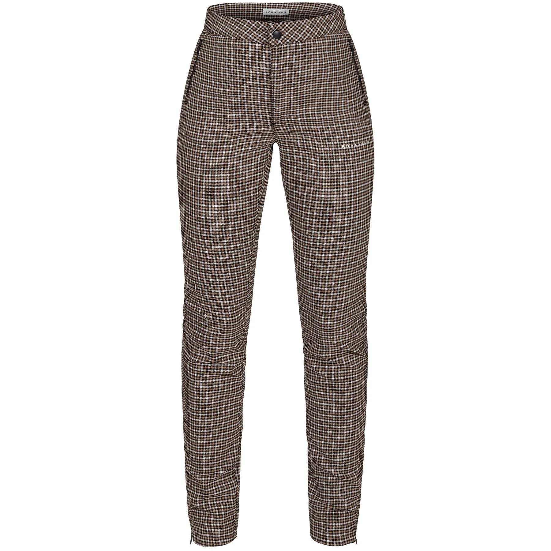 Womens Jess Yarn Dye Trousers Check Brown - AW24