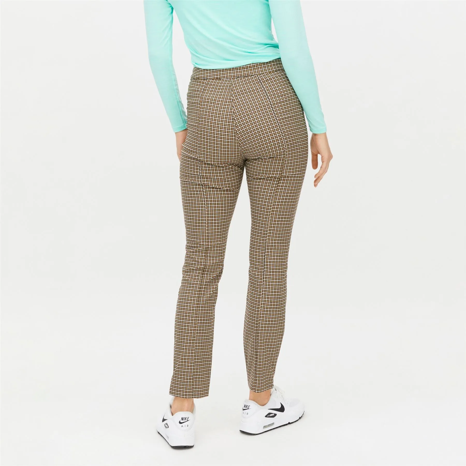 Womens Jess Yarn Dye Trousers Check Brown - AW24