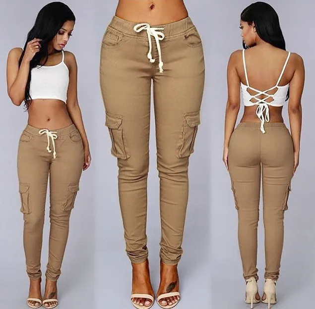 Women's Multi Pockets Casual Trouser - GlamzLife